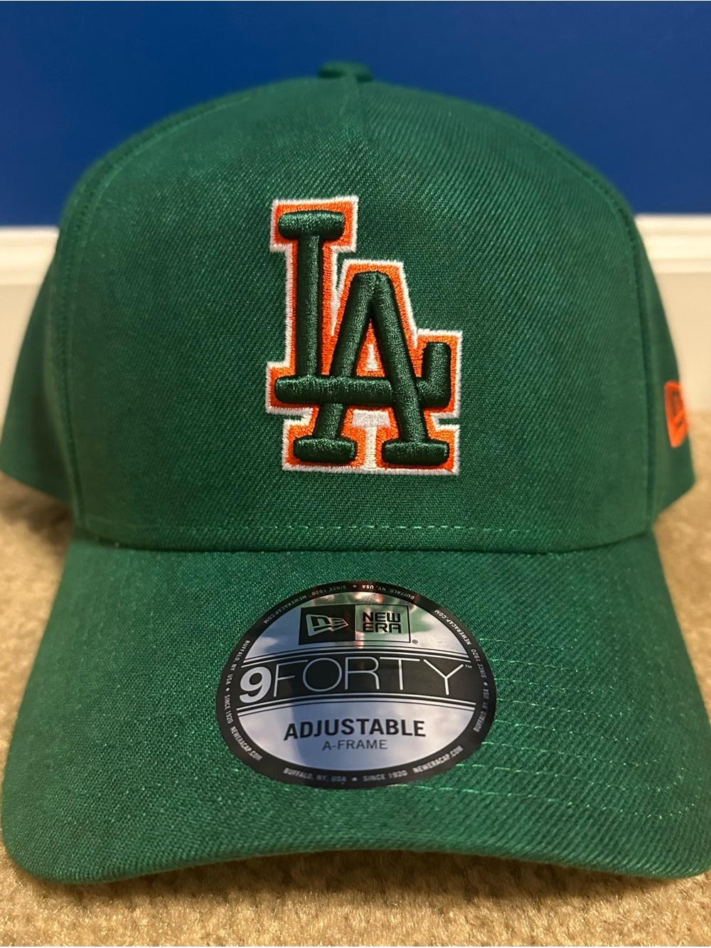 New Era Los Angeles Dodgers St. Patrick's Day A-Frame 9FORTY Hat Cap Adjustable